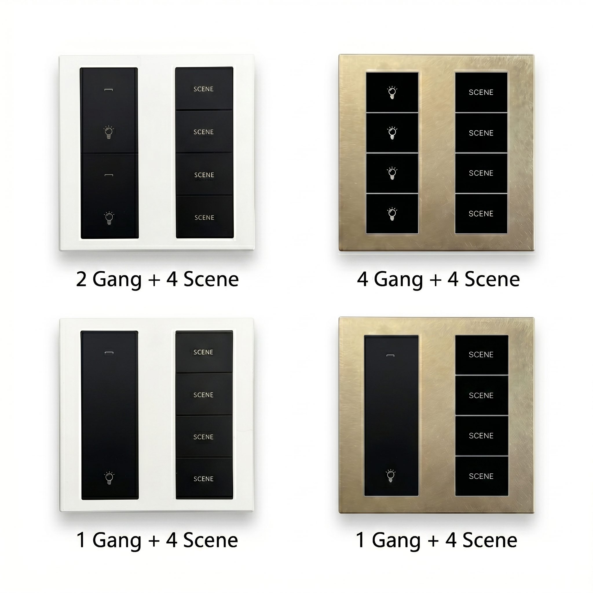 Dawn L Series brushed aluminum switch range